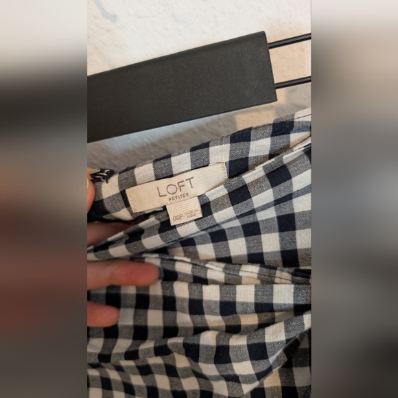 Navy & White Gingham Mini Wrap Skirt - Picture 4 of 6